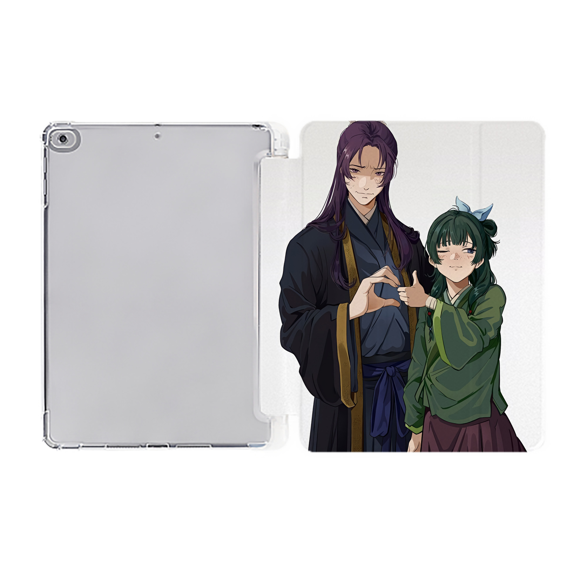 （画像用） 薬屋のひとりごと The Apothecary Diaries IPad ケース ペン収納付き 三つ折りスタンド PUレザー×シリコン 対応機種9.5/10.5/10.9インチ